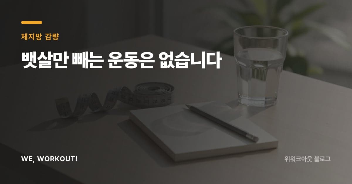 뱃살 빼는 운동에 관한 위워크아웃 블로그 커버 이미지